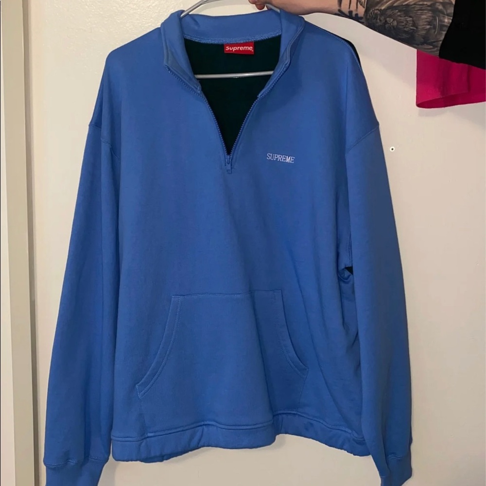 supreme quarter zip hoodie